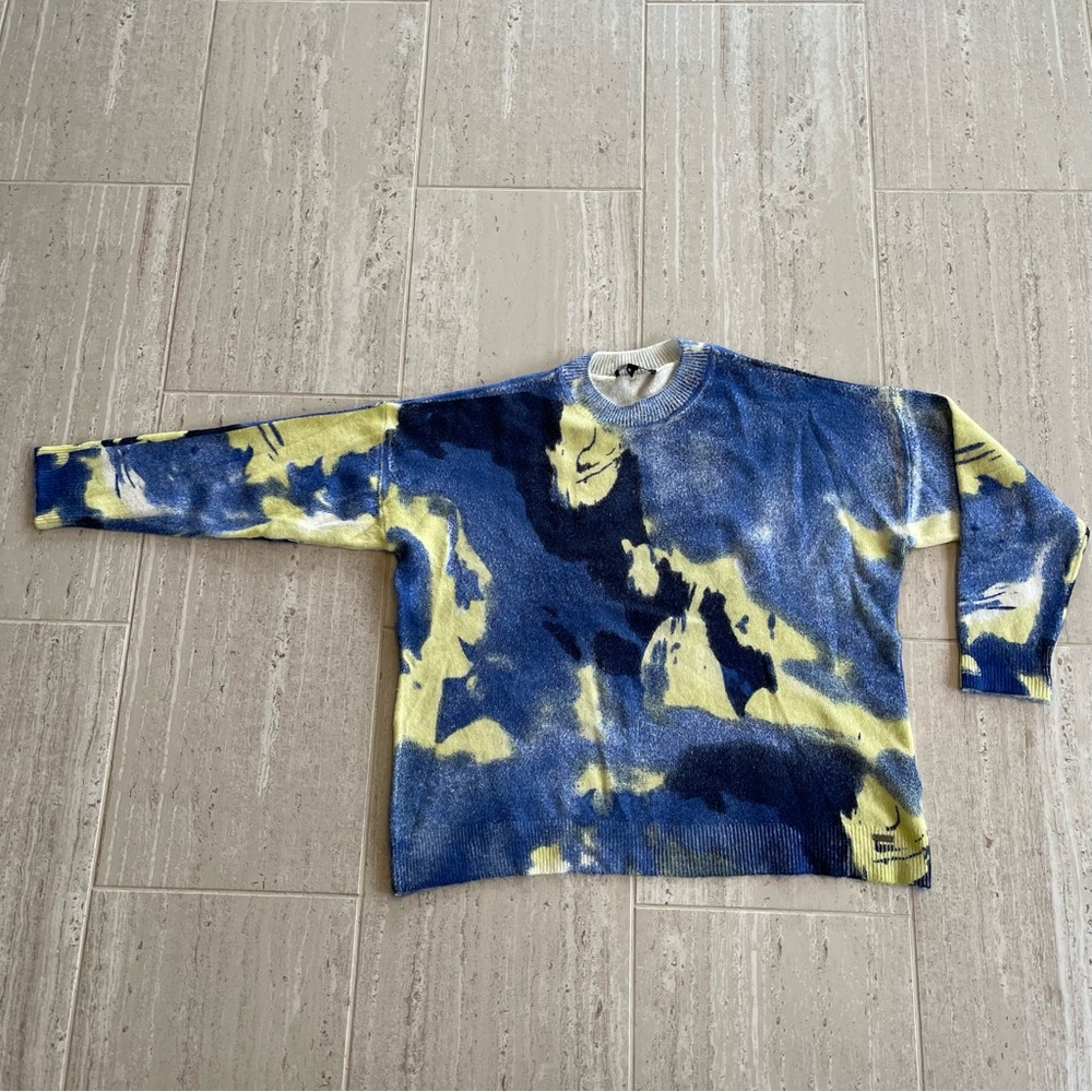 Picadilly Fashion Blue and Yellow Crew Neck Sweater